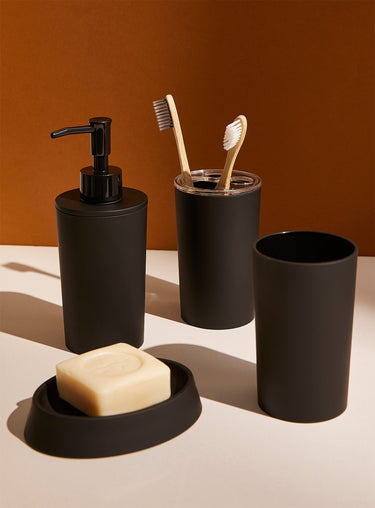 Minimalist black accessories